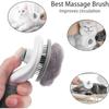Cat Grooming Brush, Self Cleaning Slicker Brushes for Dogs Cats Pet Grooming Brush Tool Gently Removes Loose Undercoat