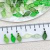 40/50/60 Peças Delicados Berloques de Folha de Acrílico Verde Claro com Furos Vários Estilos Para Acessórios de Artesanato de Joias DIY