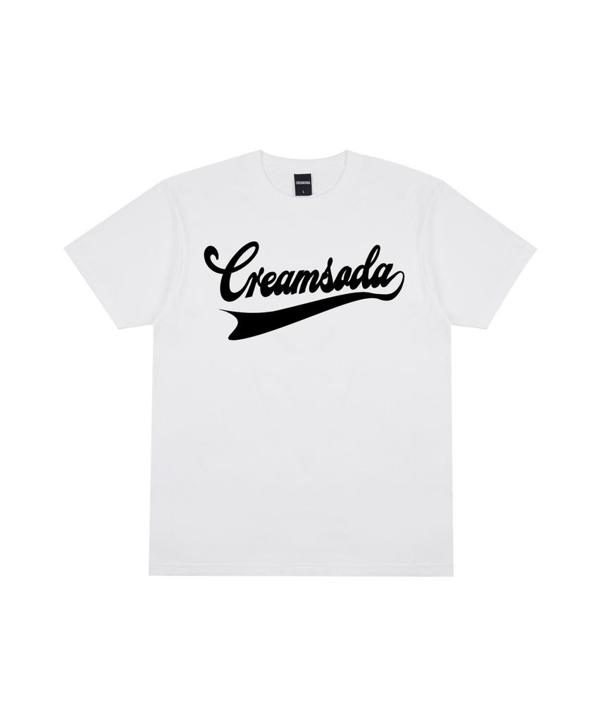 CREAM SODA LAB [2Pack] Authentic Logo Short Sleeve T-Shirt Ivory (Burgundy) White (Black)