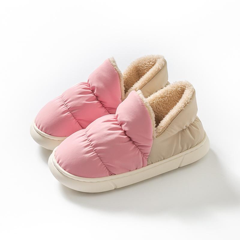 Women's Winter Indoor/Outdoor Cotton Slippers - Closed Heel, Thick Sole, Warm and Cozy