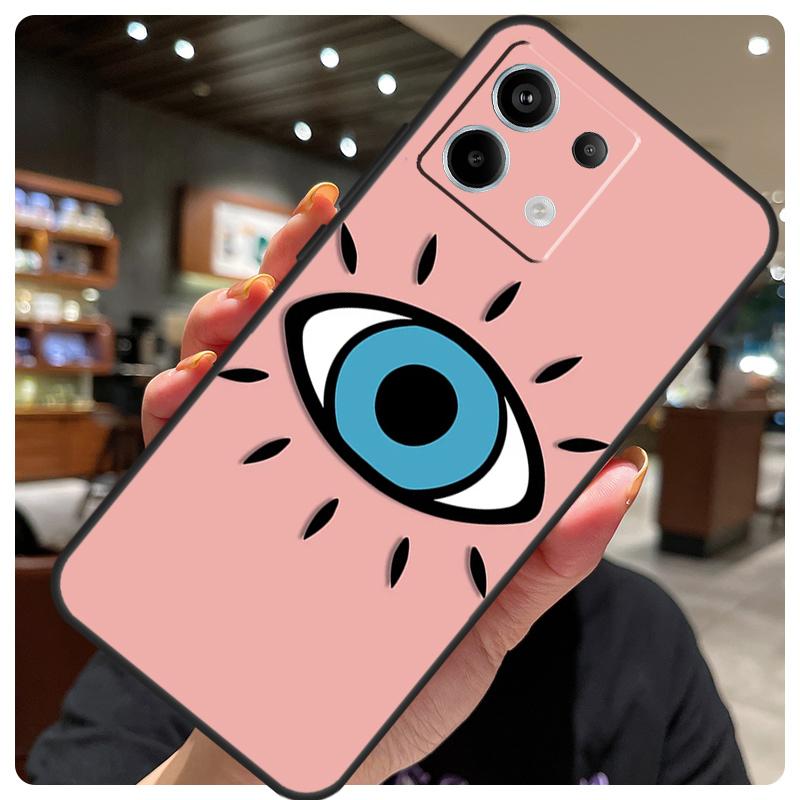 Big Eyes Cartoon Pattern Case For Xiaomi Redmi Note 14 10 11 12 13 15 Pro Plus Cover For Redmi 15 15C 14C 10C 12C 13C