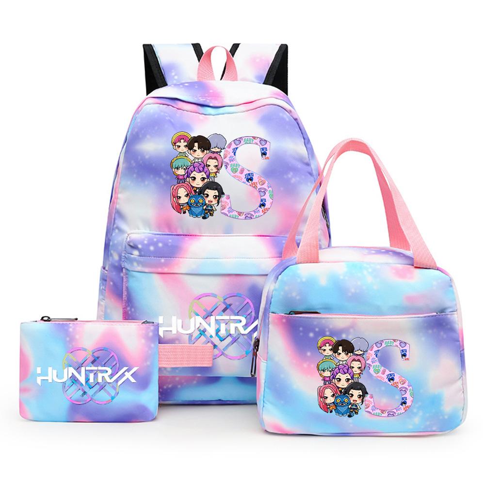 

3 шт./набір Аніме Мультяшний Рюкзак з Ланч-боксом Пенал для Підлітка Дівчини Хлопчика Шкільний Рюкзак Велика Місткість Дорожня Сумка Дитячий Подарунок Рюкзак