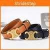 Color Solid Fashionable Gold Buckle Design Women Double Layer Belt Cowhide