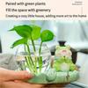 Cute Plants Propagation Stations Vases Glass Planters for Hydroponic Plants Garden Gifts Ceramic Kitten Frog Fishing Home Decor