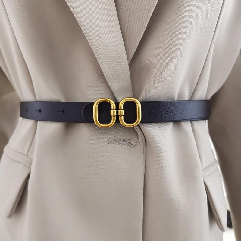 Leather Women Waist Belt Accessories With Alloy Buckle For Dresses And Outerwear