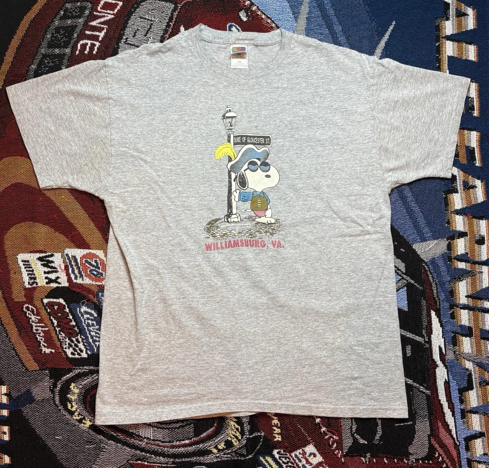 Vintage Snoopy Shirt Peanuts Williamsburg VA 90s XL Cartoon Duke Of Gloucester 4XL