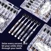 Soft bristled toothbrush with high aesthetic print, suitable for deep oral cleaning for families, schools, and traveling couples