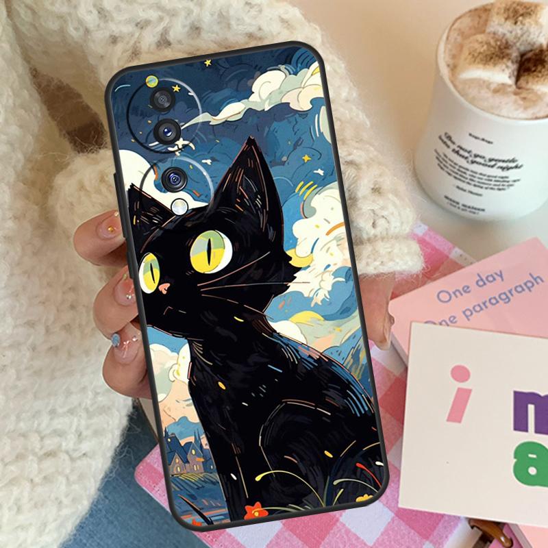 

Забавный Милый Кот Для Honor Magic 5 6 7 8 Pro Чехол Для Honor 400 200 Lite 50 70 90 X8c X8b X9a X9b X9c X9d Win Honor X8b