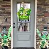 4Pcs Patrick's Day Luck Door Sign Front Door Hanging Sign Paper Plaques Hanging Ornament for Door Wall Decoration