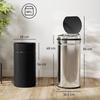 Motion Sensor Bin, Automatic Opening, 1 x 42 L, Black and Silver Stainless Steel