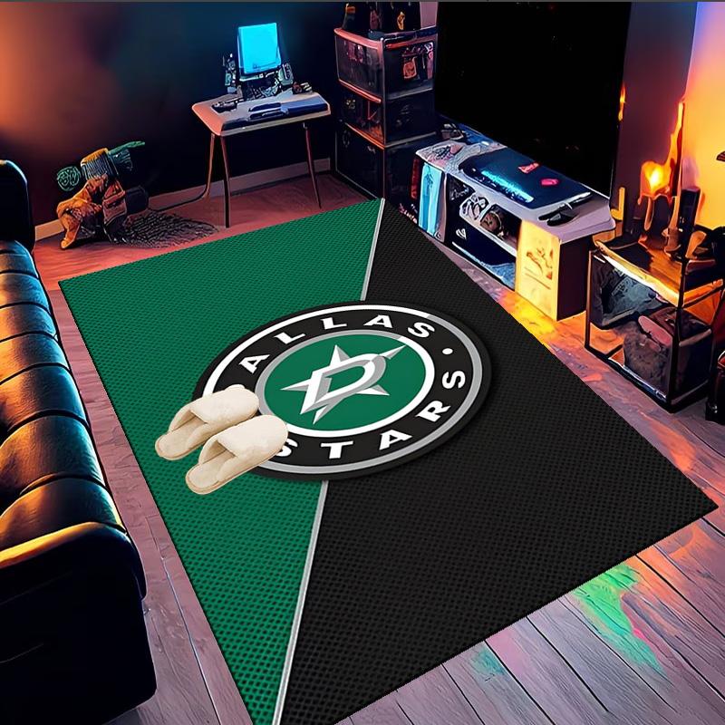 Dallas Hockey Team Area Rug Suitable for Indoor And Outdoor,Carpets for Kitchens, Homes, Offices, Living Rooms,Home Decor,Christmas Gift