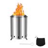 LEZZYRUCK Pellet Stove Wood Stove Secondary Combustion Fire Pit [2026 New Release 200% Combustion Efficiency] Campfire [Lightweight 304 Stainless Stee