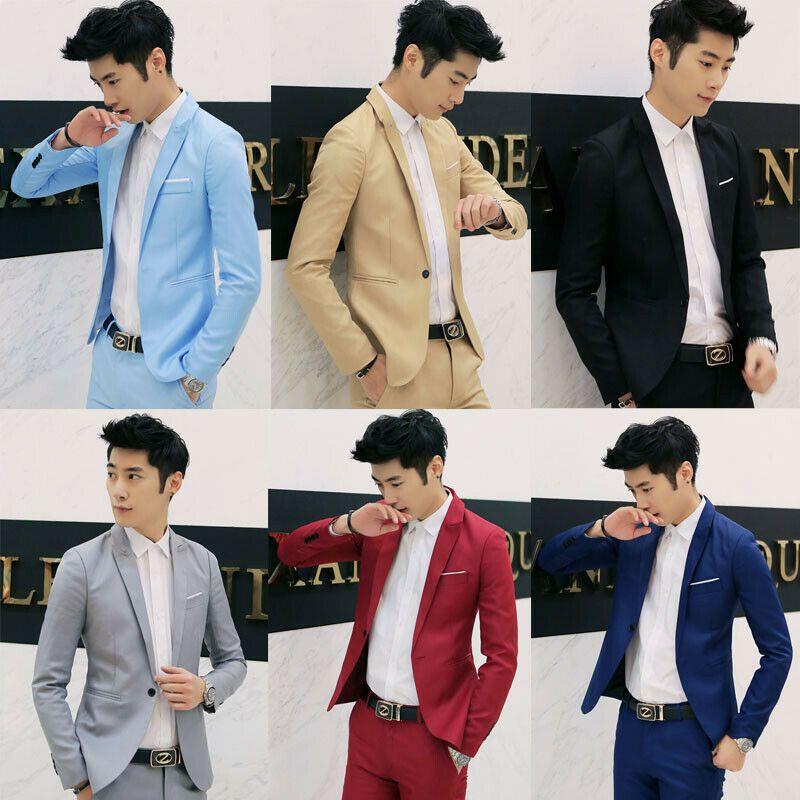 Men's One Button Blazer Perfect For Weddings Proms Parties**
