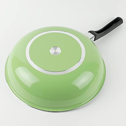 Delish HB-7872 Non-stick Frying Pan, 28cm, Green, for Gas Stoves Only