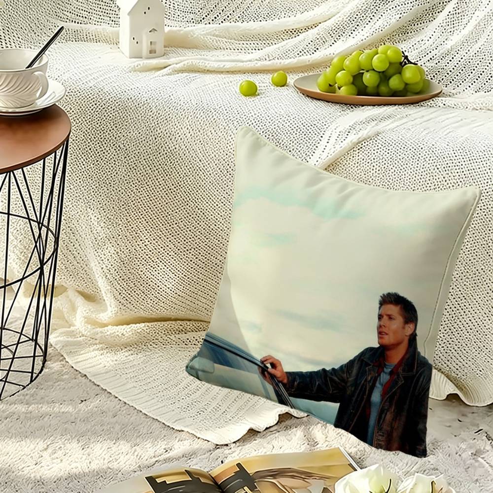 S-Supernatural Dean W-Winchester Soft Pillow Shell For Sofa Living Space Bedroom Headboard Backrest Square Cushion Cozy