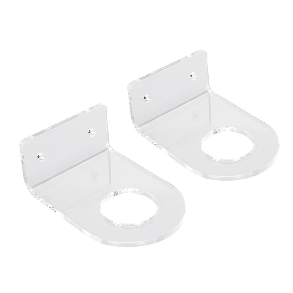 2PCS Basket  Holder Wall Mount Acrylic Clear Base  Wall Storage Stand Display Rack for Small  S