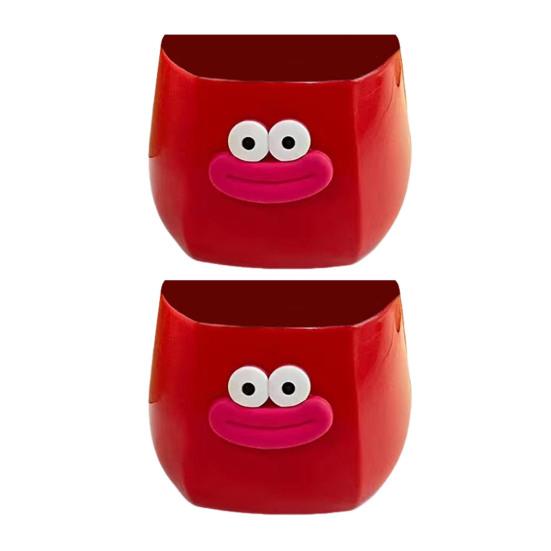 1/2Pcs Cartoon Sausage Mouth Pen Holder Magnetic Refrigerator Storage Box Stationery Container Home Office Desktop Fridge Decoration Ornament