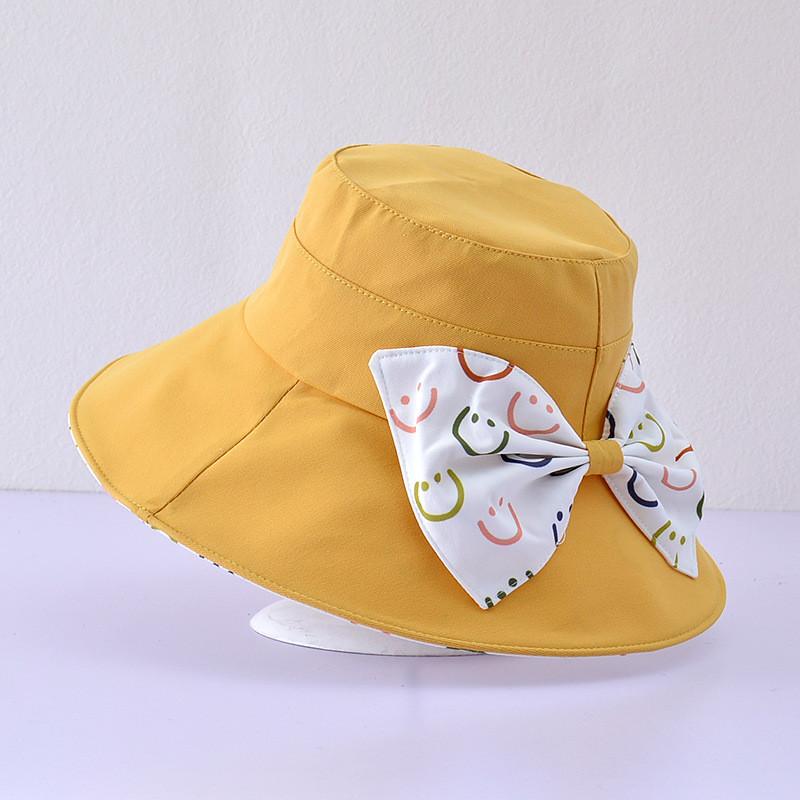 

Childrens Sun Protection Bucket Hat With Wide Brim For Summer Outdoor Play And Casual Outings жовтий