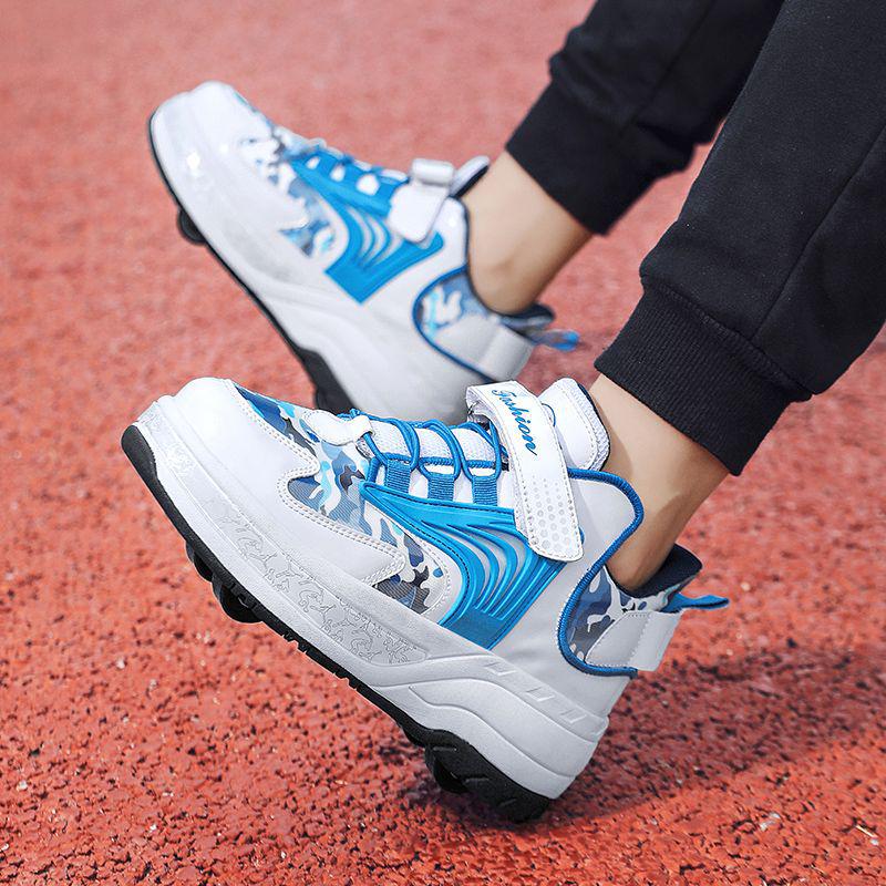 XSZ Chlapecké čtyřkolečkové brusle: Stylové, zatahovací brusle pro děti a dospělé