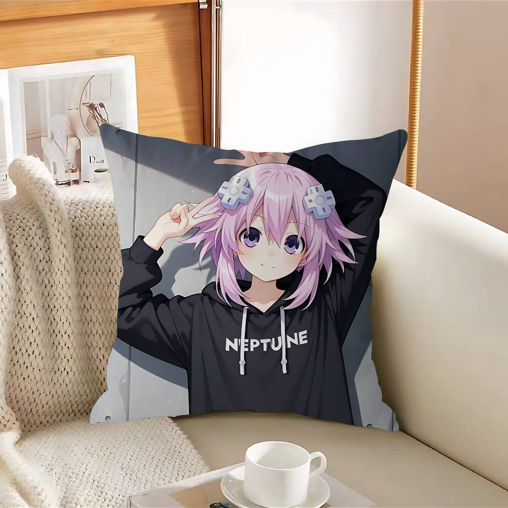 Anime Characters N-Neptune Pillow Case Removable Washable Cushion Cover – All-Season Soft Linen
