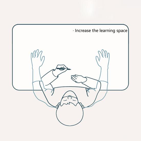 Widened Desktop Multi Separation Cartoon Pattern Desk Chair Set Kids Adjustable Height Study Table with Drawer Chair Set