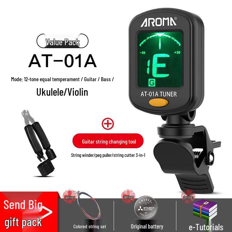 Anoma Univerzální elektronická ladička pro kytaru, ukulele a housle