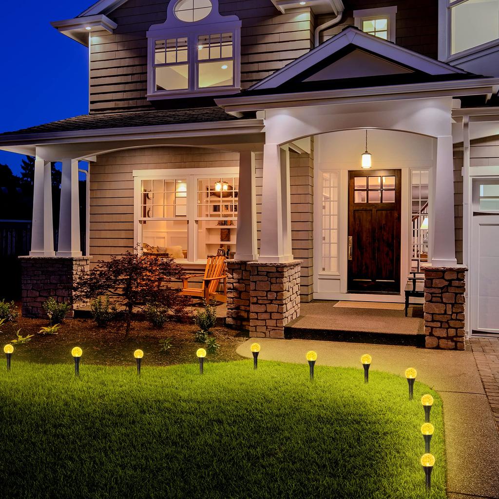 Outdoor Solar-Powered Garden Lights, In-Ground String Lights, RGB Ambient Lights, Waterproof, 8 Modes, Garland Lights for Camping, GardenLawnParking