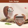 8 Key Kalimba Thumb Piano - Mini Wooden Finger Piano for Adults & Beginners Small Musical Instrument with Tuning Hammer & Study Guide - Portable