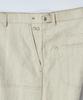 BEYOND CLOSET [Collection Line] Coated Texture Detail Carpenter Pants Beige