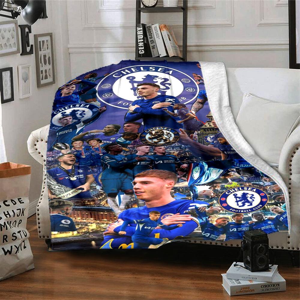 Chelsea Fc Football Player Blanket Durable Comfort Perfect for Office Chair Livingroom Picnics Four Seasons Multipurpose Stylish Decor