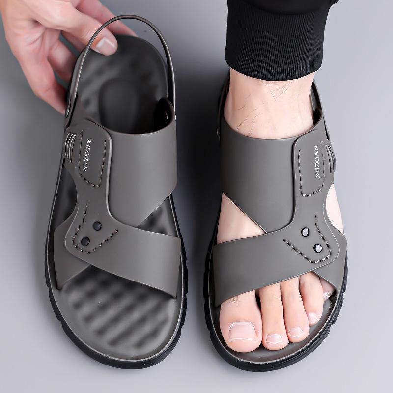 Summer beach shoes, sandals, waterproof and non-slip soft soles, daily casual shoes, men's dual-purpose cool slippers, one piece 2025