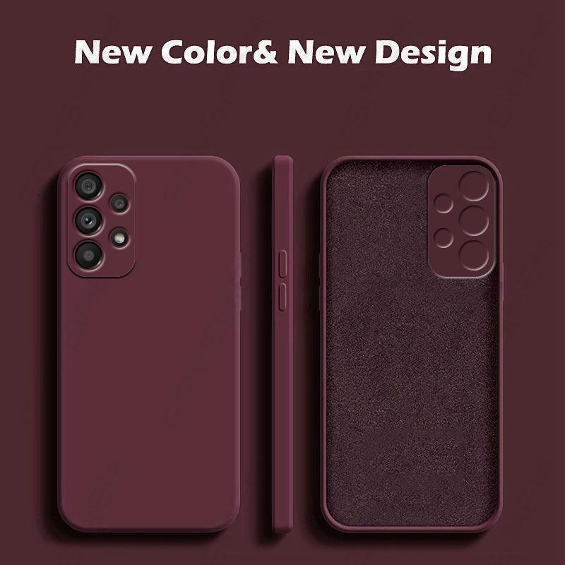 Vloeibare Siliconen Telefoonhoesje voor Samsung Galaxy A12 A22 A32 A22S A52 A52S A72 A13 A23 A33 A53 A73 5G A21S A31 A41 A51 A71 Cover