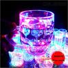 LED Color-Changing Skull Cup: Water-Sensing, Flashing Ghost Design, Luminous Party Beer Mug
