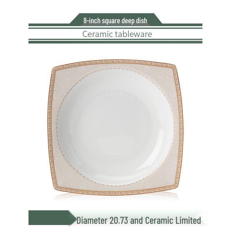 Yun Zhi He Jingdezhen High-Temperature Glazed Chinese Ceramic Tableware Set: Bowls, Plates, Chopsticks, and Dishes