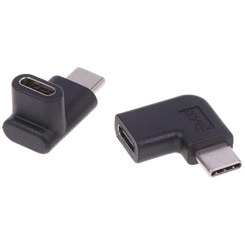 Rechtwinklig 90 Grad USB 3.1 Typ C Stecker auf Buchse USB-C Konverter Adapter