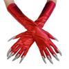 Guanti Blingbling per Dita Intere con Unghie Lunghe per Costumi di Halloween Accessori Guanti per Unghie Unghie Lunghe