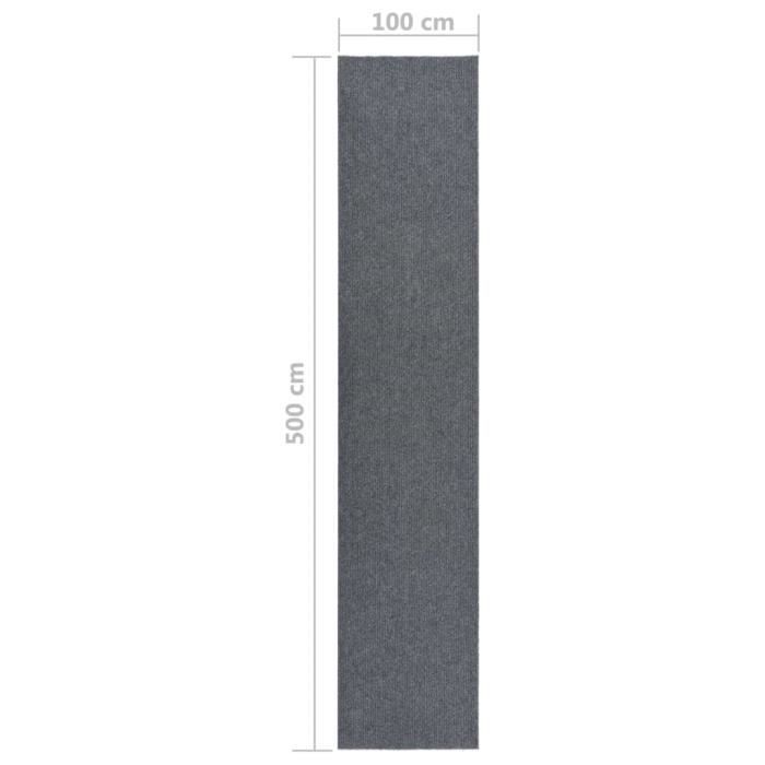 VidaXL Carpet 100x500 Cm Grey