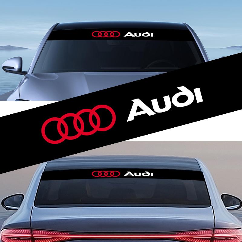 1Pcs Car Front Windshield Emblem Stickers Front and Rear Decorative For Audi S8 TT A4L A6L RS3 RS4 RS5 RS6 C6 S3 S4 S5 S6 S8 A7 A8 A3 A4 A5 Q3 Q5 Q7