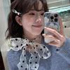 Fashionable Lace Mesh Polka Dot Scarf For Women Summer Lightweight Sweet Versatile Neck Accessory With Ribbon