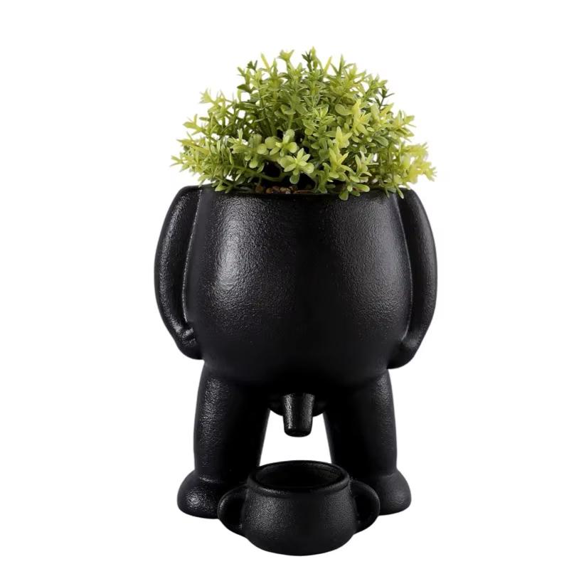 Succulent Ceramic Flowerpot Succulent Urine Pot Living Room Creativity Spoof Flowerpot Decoration Green Plant Desktop Ornament