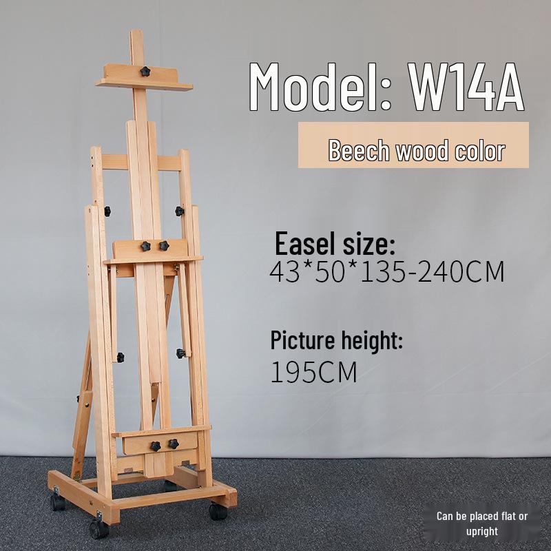 Adjustable Beech Wood Easel: Floor & Tabletop Folding Stand for Sketching & Oil Painting