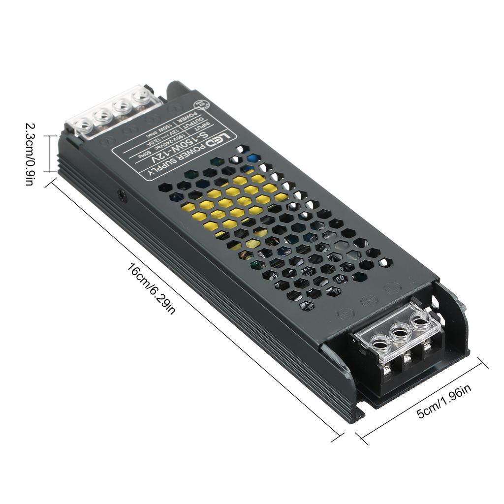Neoglint Ultra Thin Power Supply Adapter Transformer for LED Strip Light AC190V 240V to DC 24V 8.3A 200W Power Supply