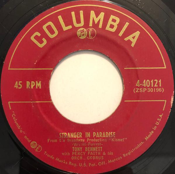 

7inch Record TONY BENNETT - Stranger In Paradise / Why Does It 440121 Columbia 1953 US Pop Used