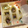 DIY Mini Museum Photo Album Mini Museum Silhouette Box Stylish Creative Memory Display Kit With Miniature Statue And Gold Frame