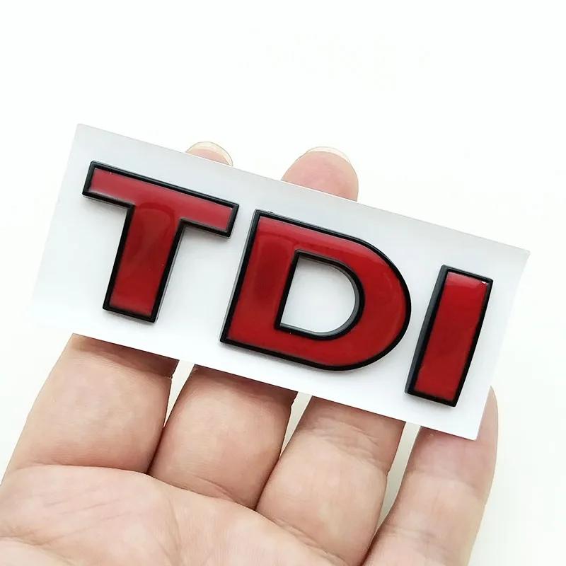 AABIN1 3D ABS Black Logo TDI Emblem Letters Car Rear Trunk Badge Sticker for VW Volkswagen Polo Golf 4 5 6 7 Touran Passat Accessories
