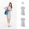 Semir Women's Slimming Knot Slit T-Shirt Dress