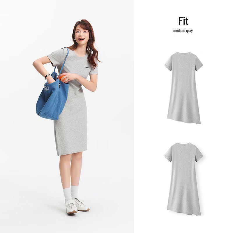 Semir Women's Slimming Knot Slit T-Shirt Dress