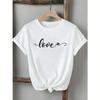 Love Heart Cute 90s Tee Clothing Printing T-Shirt Wounisex Lady Tshirts Short Sleeve Printed Fashion Casual Graphic T Top