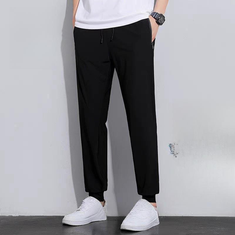 Men's Solid Color Flat Front Trousers