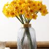 1 Bunch Realistic Artificial Daffodil Flowers Yellow Home Decoration Wedding Photography Props Lifelike Simulation Flower